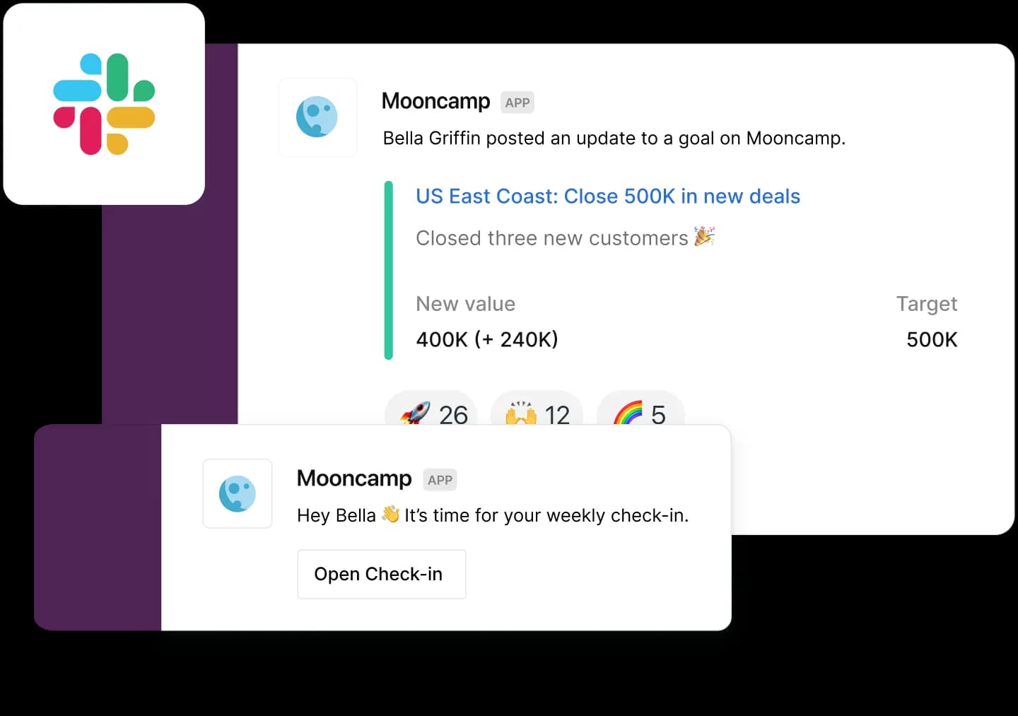 OKRs Check-ins Slack integration