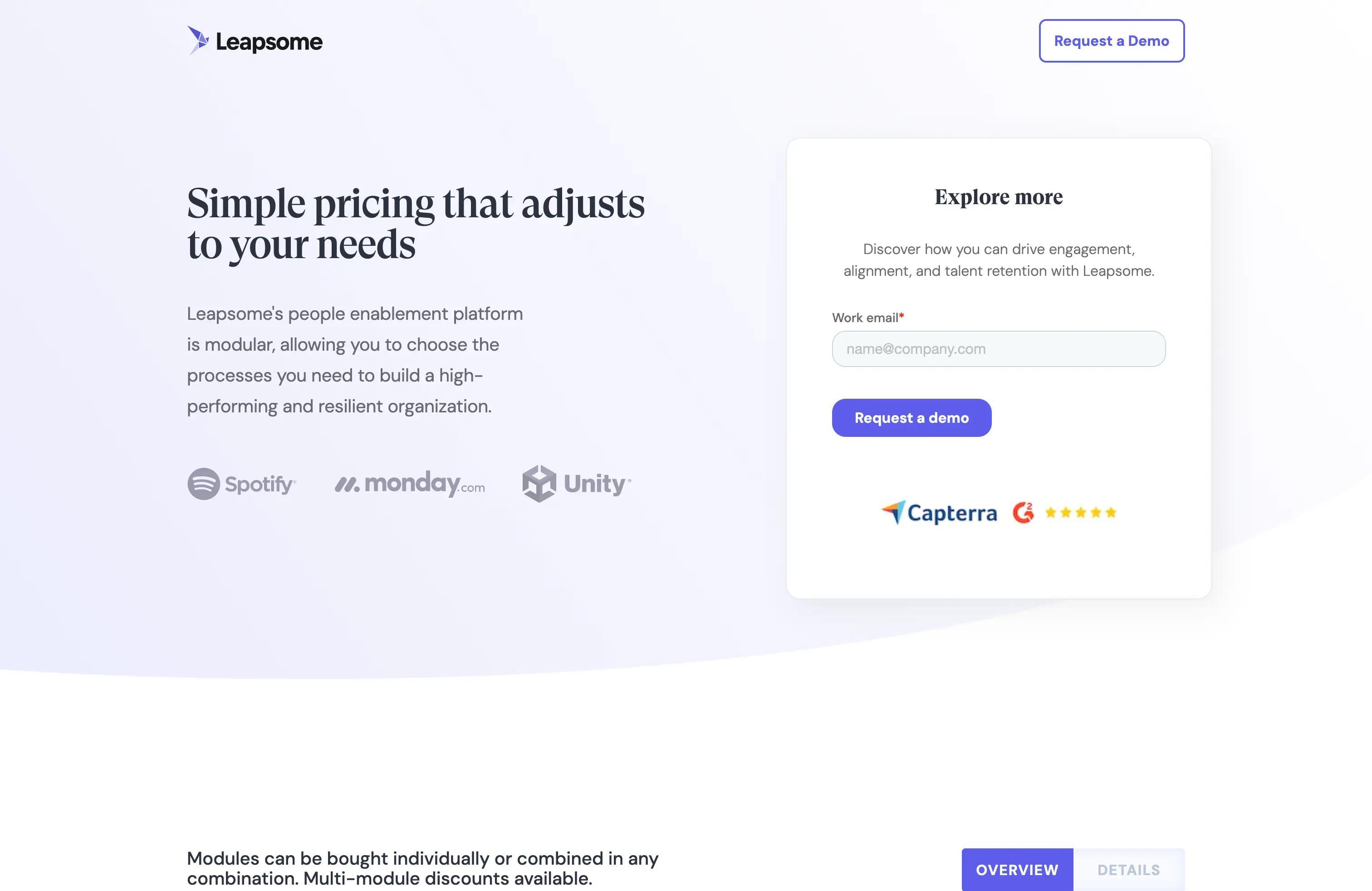 Leapsome software pricing