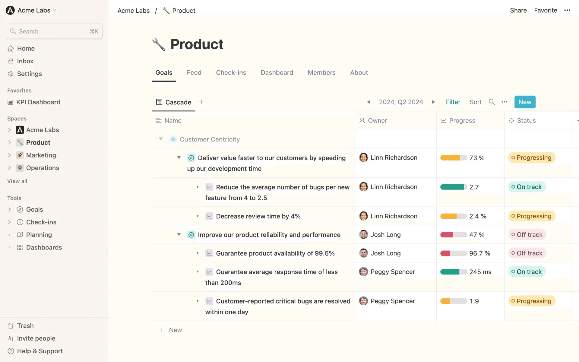 Enterprise Strategy Management software intuitive UI 