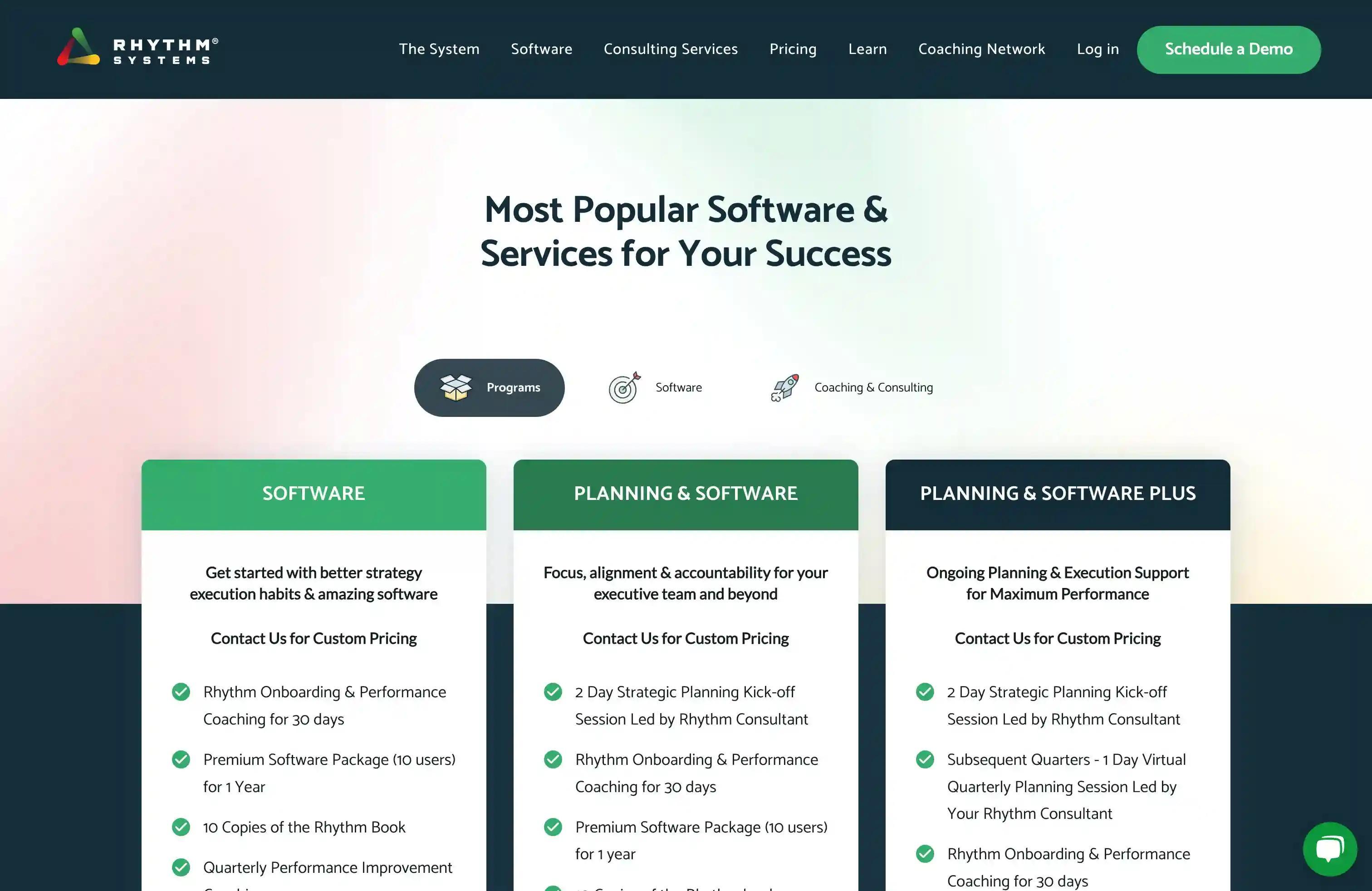 Rhythem Systems software pricing