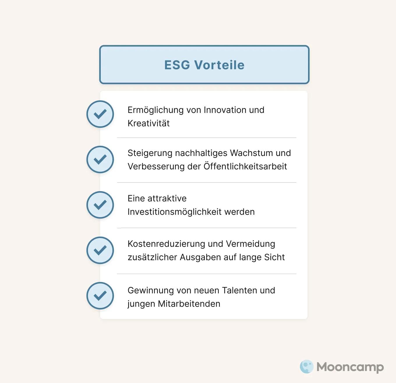 ESG Vorteile